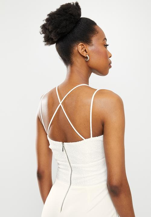 SISSY BOY - Inhale love: strappy jumpsuit - off white