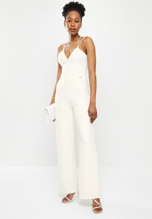 SISSY BOY - Inhale love: strappy jumpsuit - off white