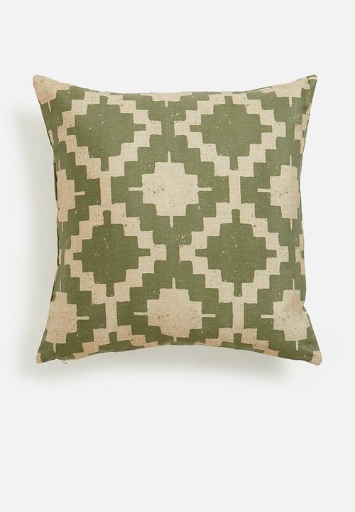 Hertex Haus - Mirrormaze outdoor cushion cover - olive