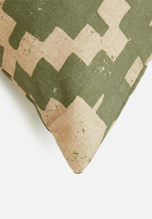 Hertex Haus - Mirrormaze outdoor cushion cover - olive