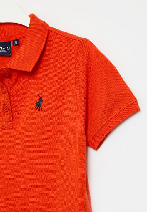 POLO - Girls classic golfer dress - fire red