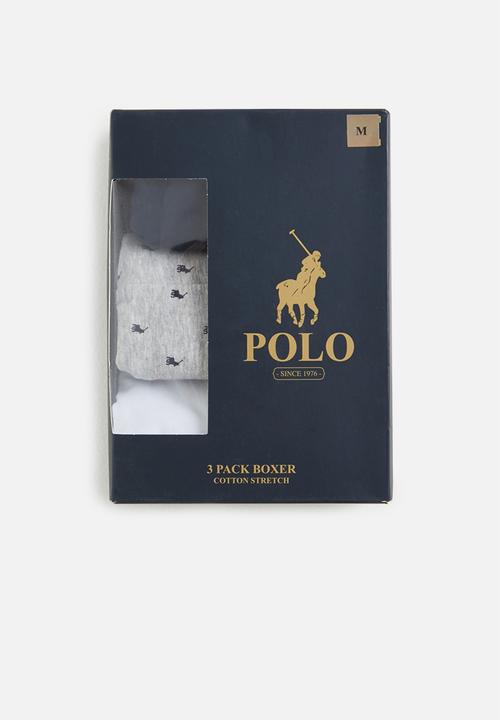 POLO - Men multi print knit boxer 3 pack - multi 