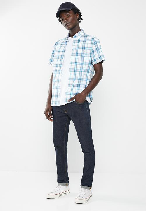 Nautica - Nautica short sleeve oceana check - bright white