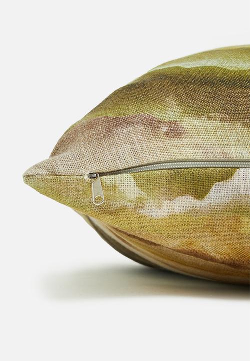 Hertex Fabrics - Wavy cushion cover - moss green