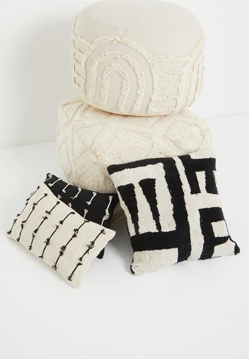 Sixth Floor - Lumbar cushion cover - black & natural