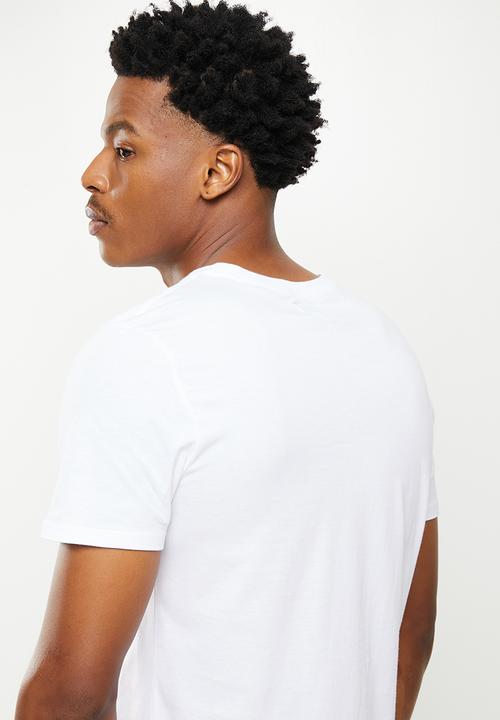 GUESS - Es short sleeve pima embroidery logo crew - pure white