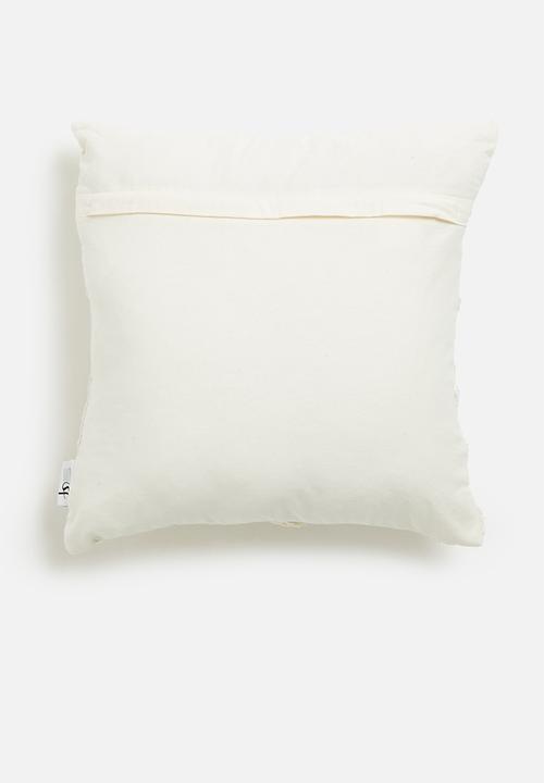 Sixth Floor - Nero woven cushion cover - white
