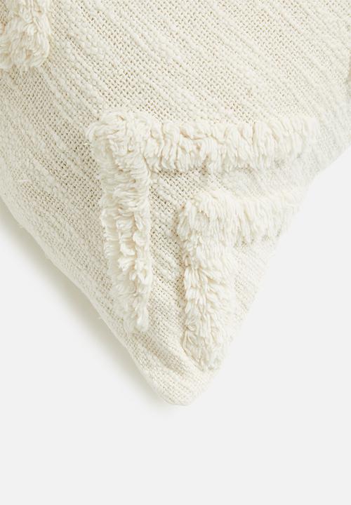 Sixth Floor - Nero woven cushion cover - white