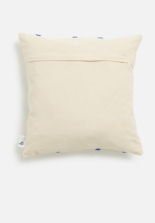 Sixth Floor - Rue cushion cover- navy and cream
