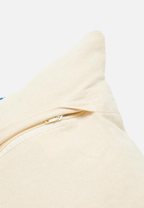 Sixth Floor - Rue cushion cover- navy and cream