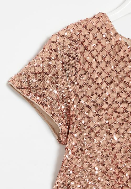 Superbalist - Combo fabric dress - rose