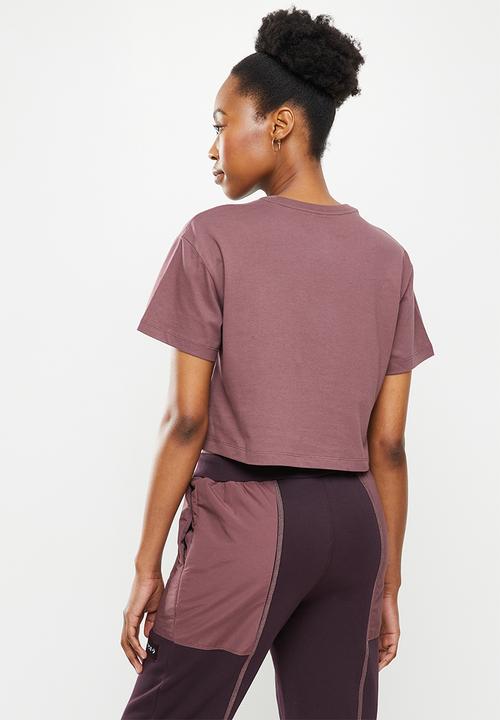 Converse - Puff logo cropped tee - dark wine