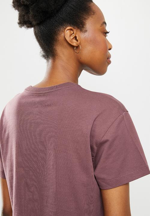 Converse - Puff logo cropped tee - dark wine