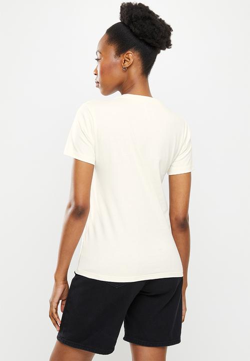 Converse - Star chevron abstract flowers tee - egret