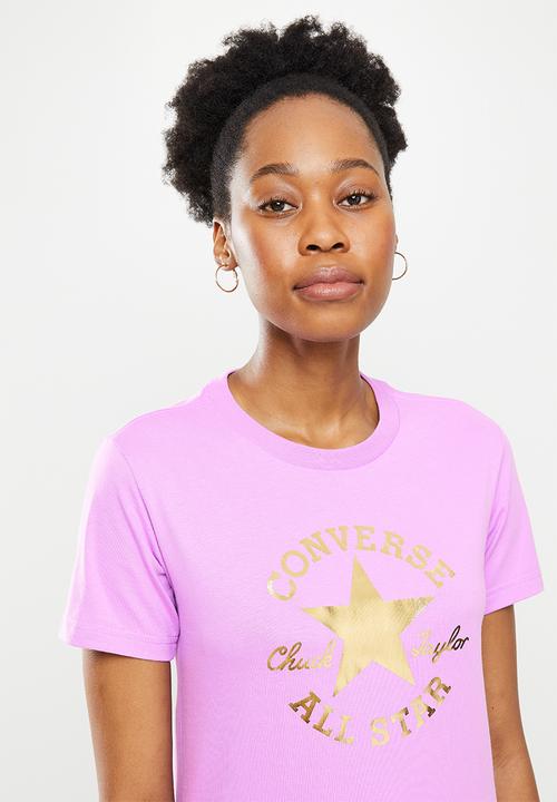 Converse - Metallic chuck taylor patch classic fit tee - violet shock