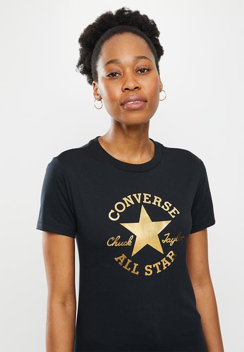 Converse - Metallic chuck taylor patch classic fit tee - black