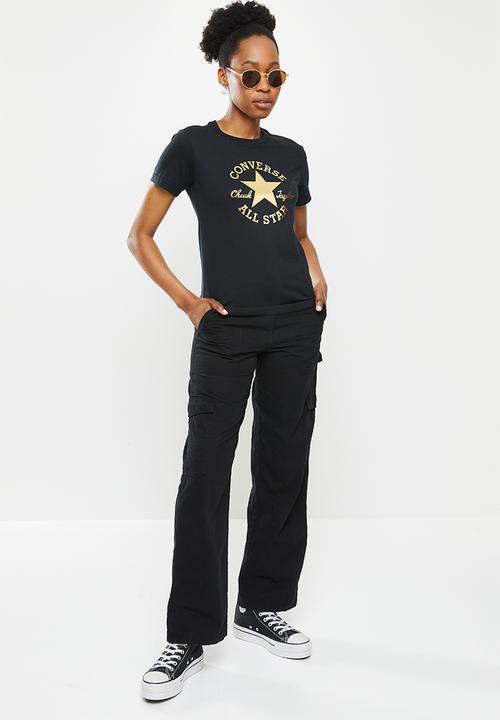 Converse - Metallic chuck taylor patch classic fit tee - black