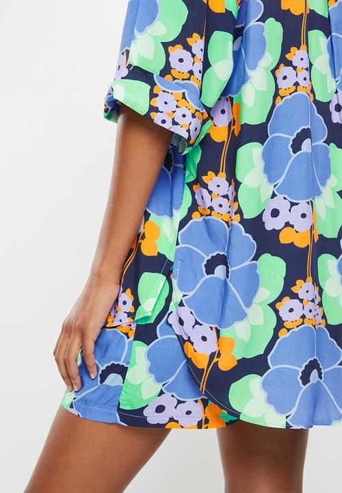Me&B - Digital printed oversized shirt - 70's floral