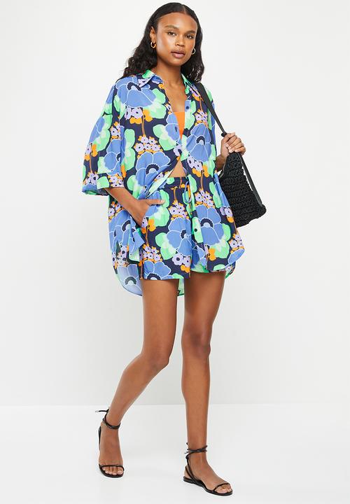 Me&B - Digital printed oversized shirt - 70's floral