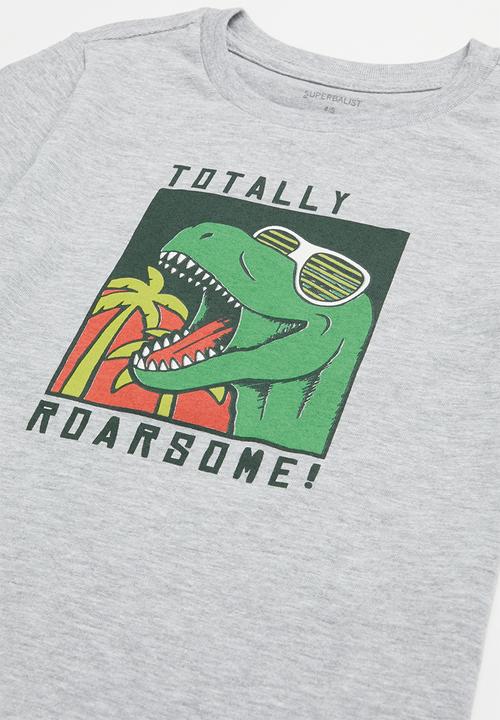 Superbalist - Boys 2 pack printed tee - grey & african sage
