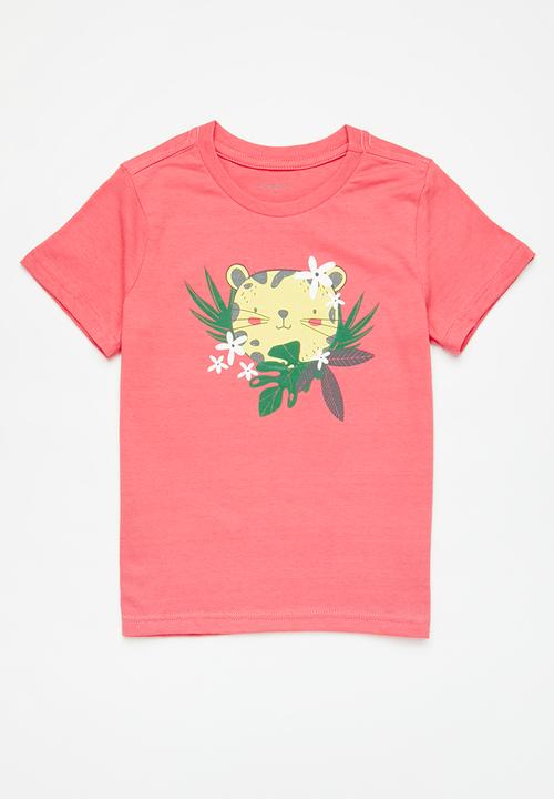 Superbalist - 2 pack printed tees - grey & coral