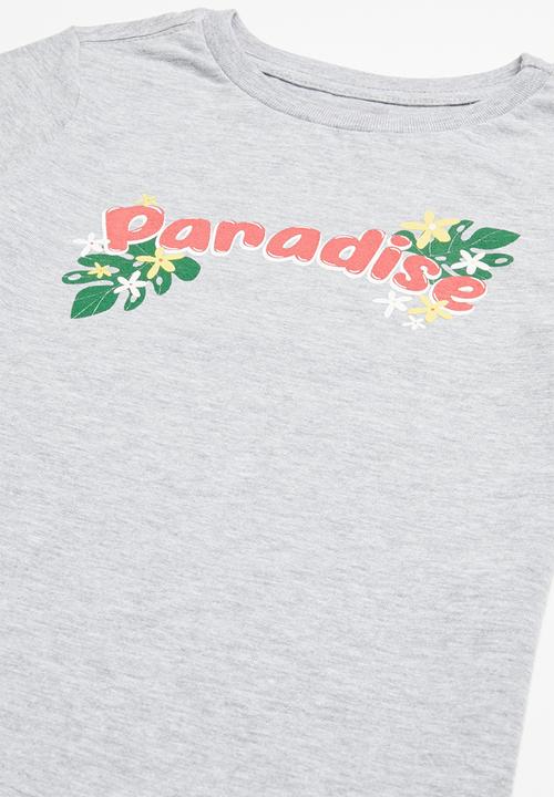 Superbalist - 2 pack printed tees - grey & coral