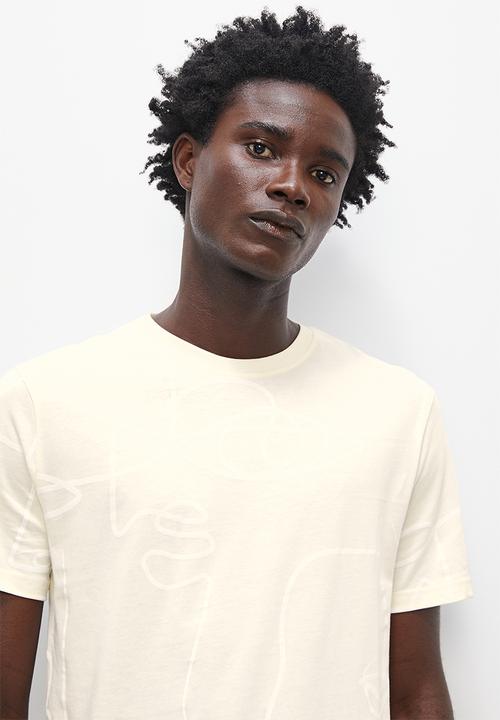 Superbalist - Aop abstract slim crew neck - milk