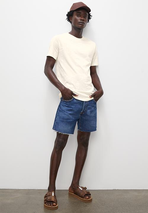Superbalist - Aop abstract slim crew neck - milk