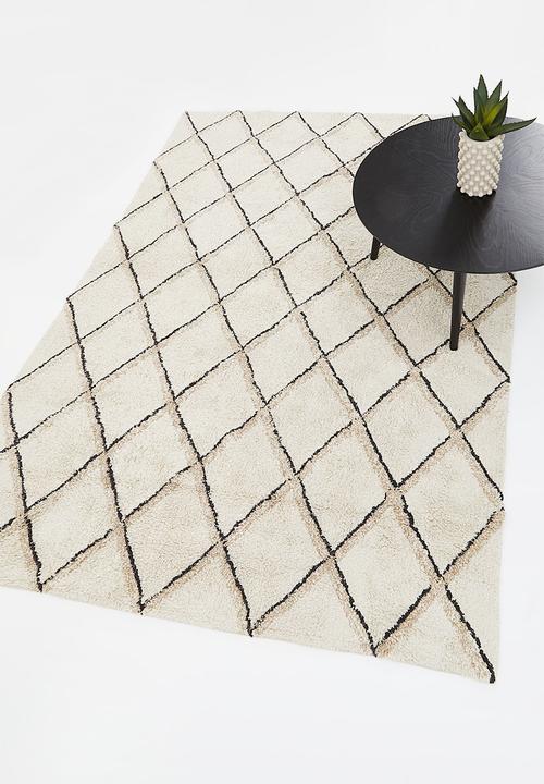Sixth Floor - Diamond tufted rug - neutral