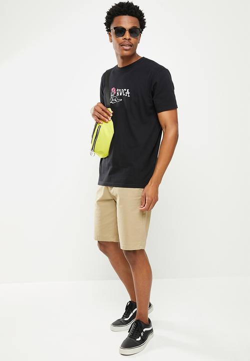 RVCA - Oblow snake short sleeve - black