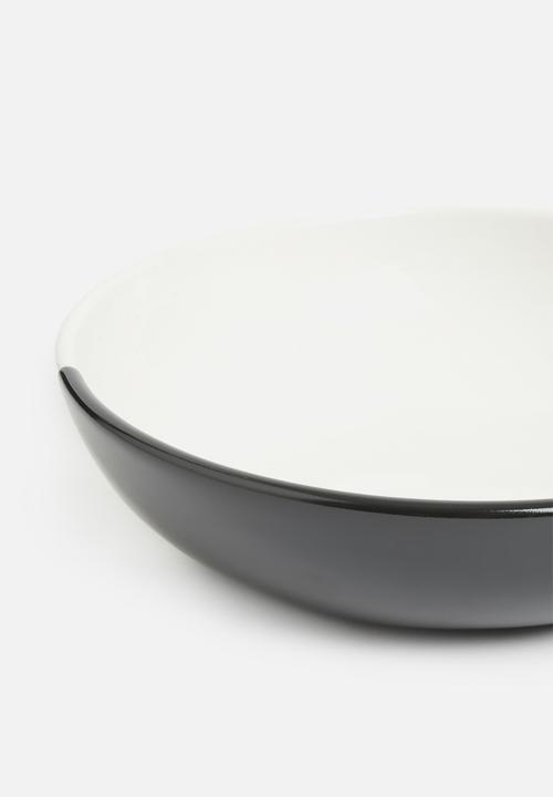 Urchin Art - Lyrica dipped bowl- black & white