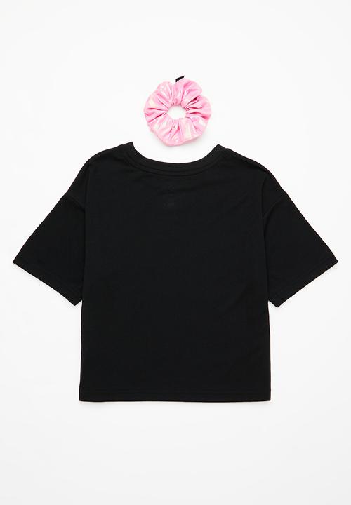 Converse - Cnvg short sleeve tee w scrunchy - black