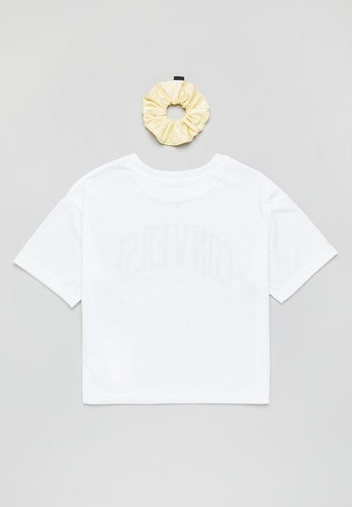 Converse - Cnvg short sleeve gfx boxy tee w scrunchy - white