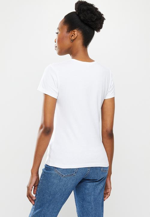 Calvin Klein - Aqua monogram slim tee - bright white