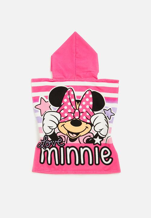 Character Group - Minnie mouse hooded towel - pink