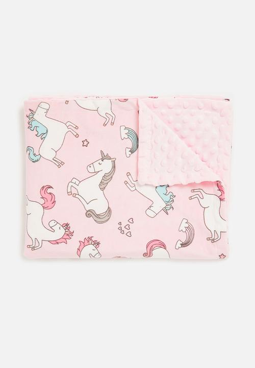Pop Candy - Baby printed unicorn blanket - pink