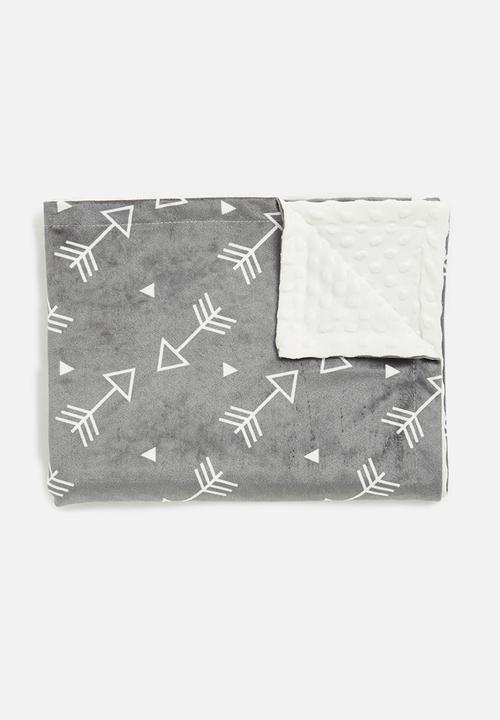 Pop Candy - Baby printed arrow blanket - grey