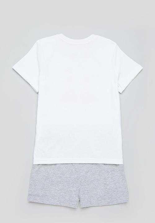 Superbalist - Printed pj set - white & grey