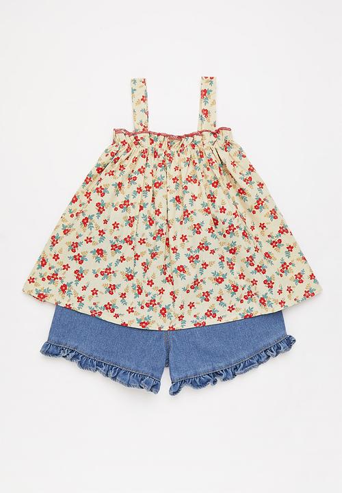 Pop Candy - Floral top & short set - multi