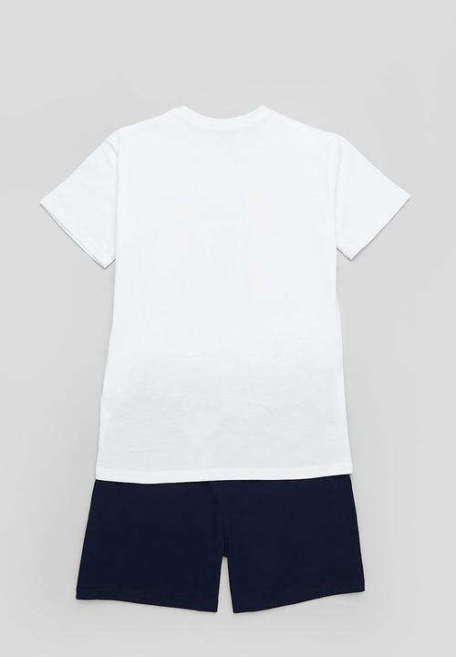 Superbalist - Summer pj set - white & navy