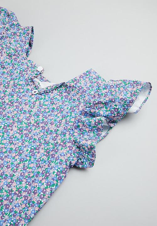 Pop Candy - Top & shorts set - blue & white