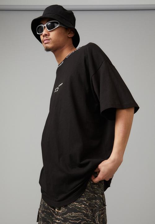 Factorie - Oversized graphic T-shirt - black/unified collective jacquard