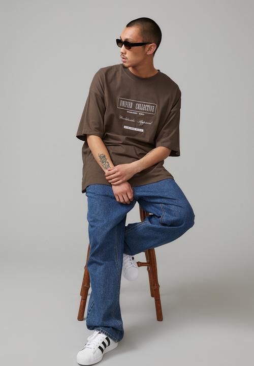 Factorie - Oversized graphic T-shirt - bracken/unified
