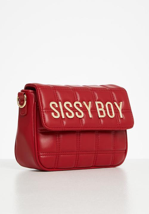 SISSY BOY - Square it off quilted crossbody - red