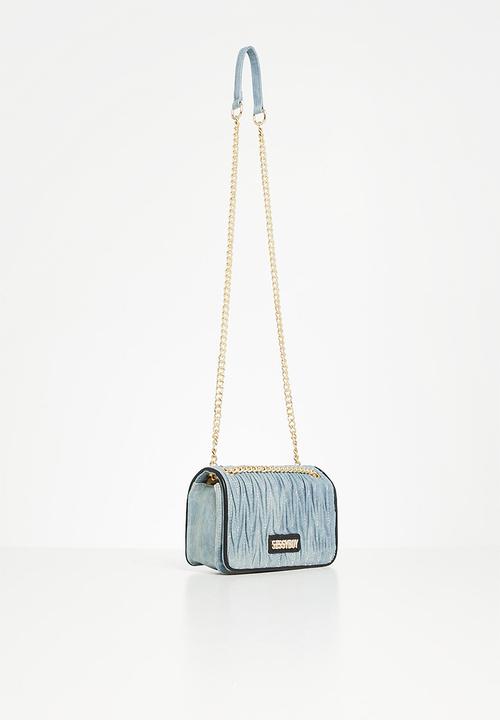 SISSY BOY - Dare to flare xbody denim quilted crossbody- denim