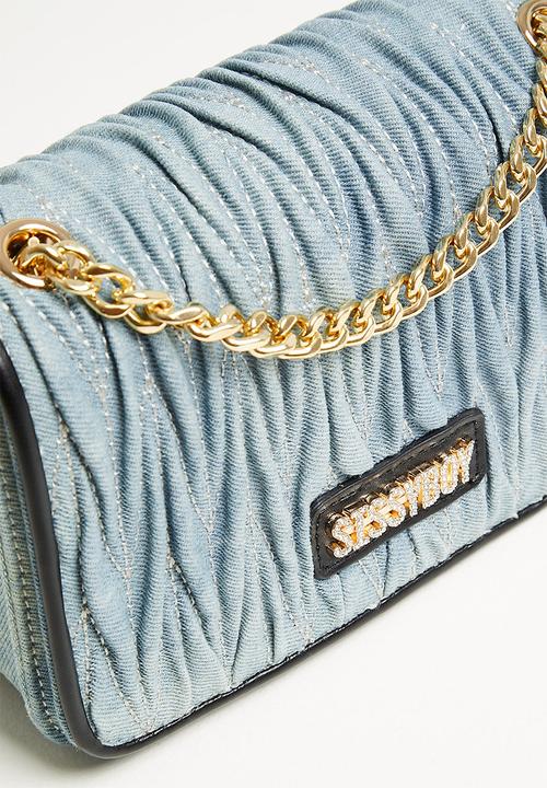 SISSY BOY - Dare to flare xbody denim quilted crossbody- denim