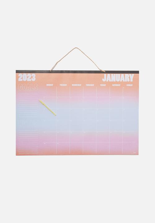 Typo - A1 2023 hanging calendar - solarised