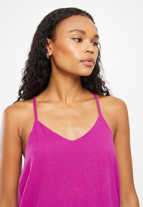 dailyfriday - V-neck cami - cerise pink