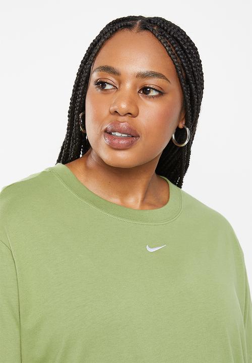 Nike - Plus w nsw essential short sleeve dress - alligator & white