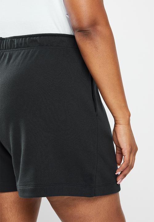 Nike - Plus w nike sports wear club fleece short - black & white